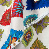 Ray Of Colour Italian Cotton Abstract Multi Floral Sundalia Fabric Hang