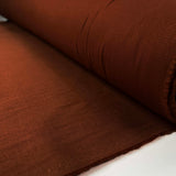Italian Terracotta Cotton Stretch Peachskin Twill Fabric Renzo Roll