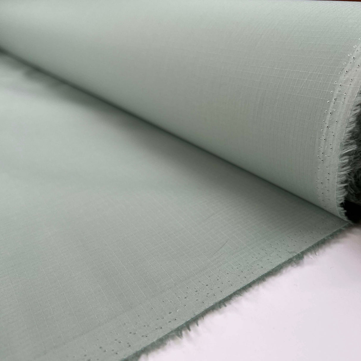 Ripstop_Mint_Green_British_Millerain_Lightweight_Water_Resistant_Jacket_Fabric_Roll