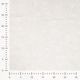 Rosalie White Embroidered Cotton Poplin 160gsm Dress Fabric Ruler