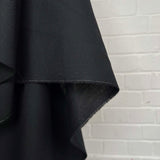 Black British Wool Deadstock Suiting Dress Fabric Sackville Street Hang