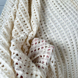Sandy Shores Cotton Poly Cream Spanish Open Knit Fabric CU