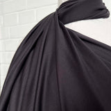 Aubergine Plain Viscose Jersey Lightweight Dress Fabric Scrunchy CU