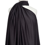 Aubergine Plain Viscose Jersey Lightweight Dress Fabric Scrunchy Mannequin
