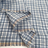 Seersucker Check - Glacial Blue