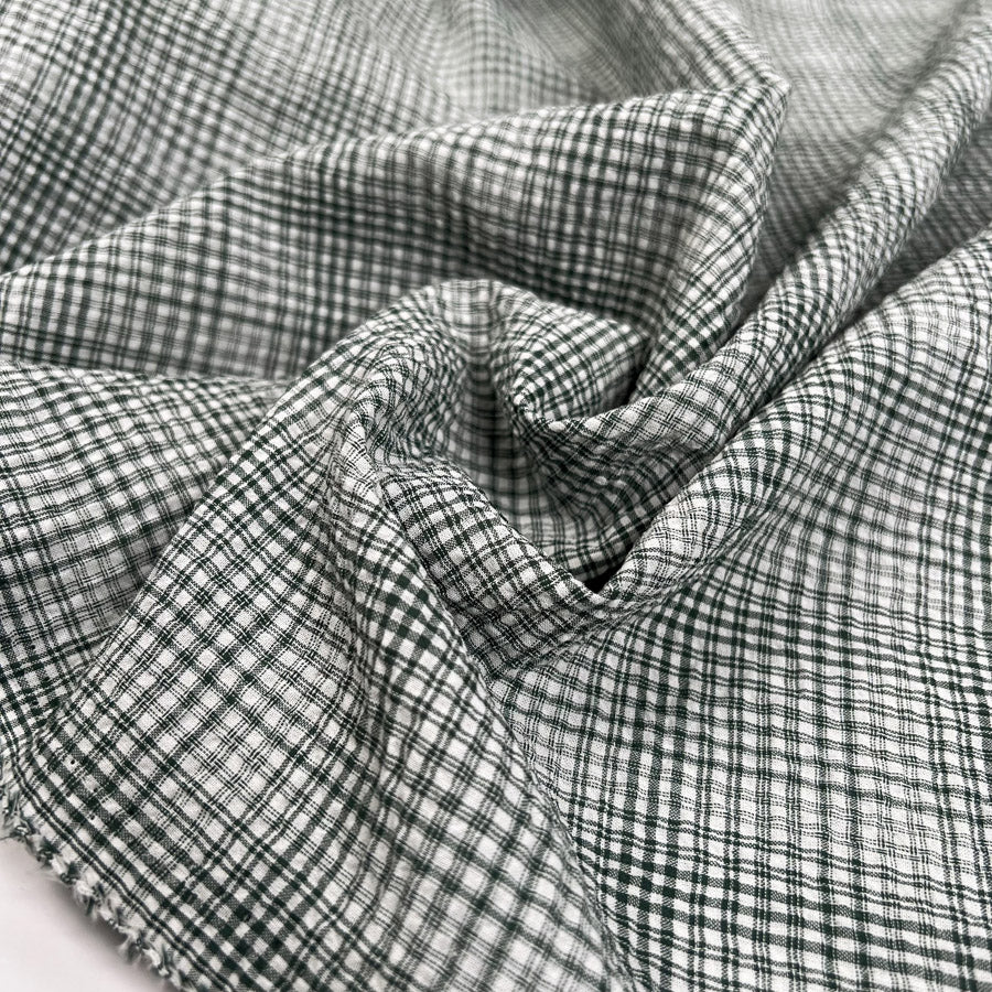 Seersucker Check - Sage
