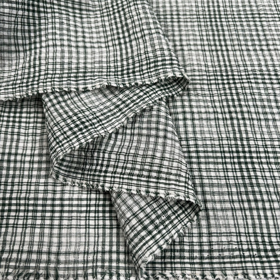 Seersucker Check - Sage