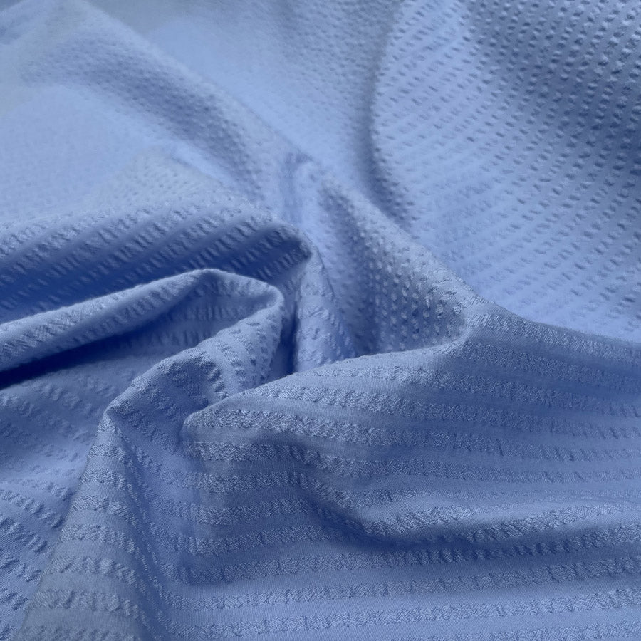 Seersucker Shirting - Blue