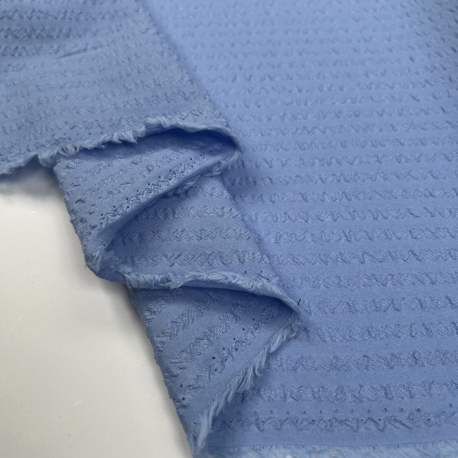 Seersucker Shirting - Blue