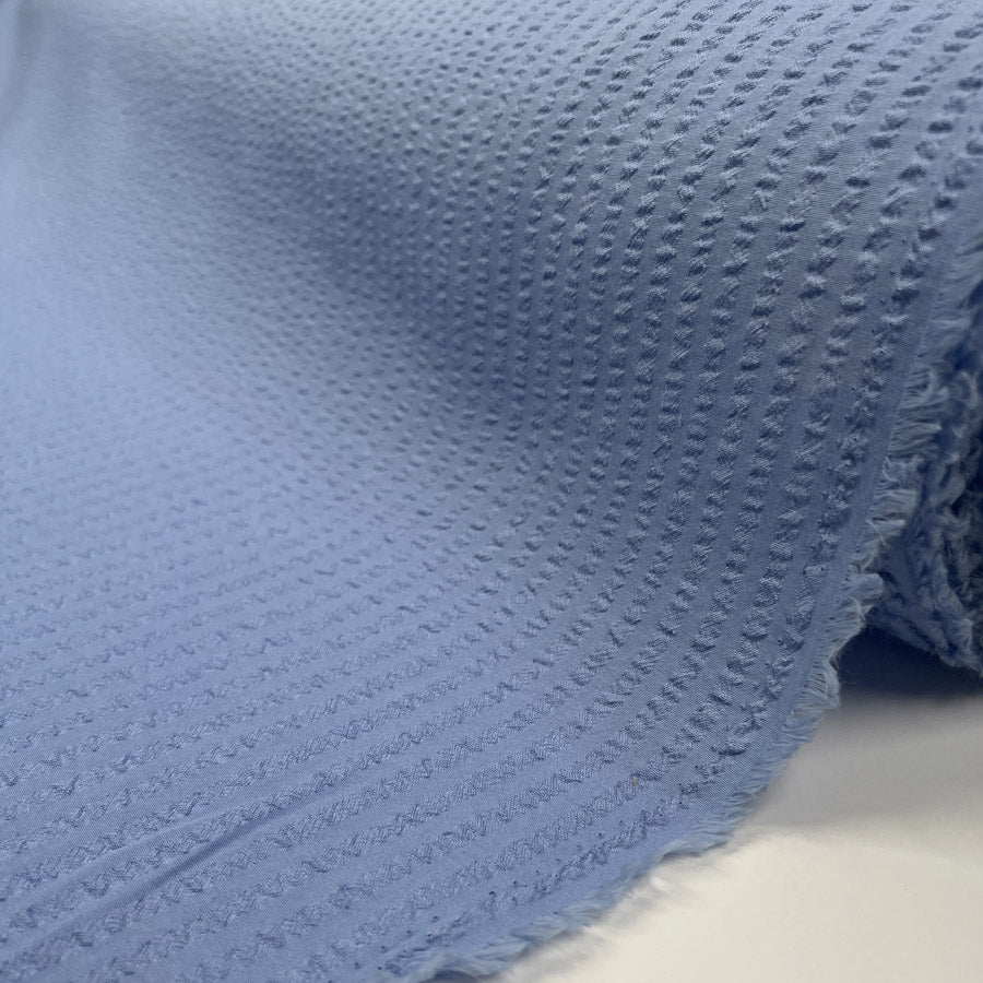 Seersucker Shirting - Blue