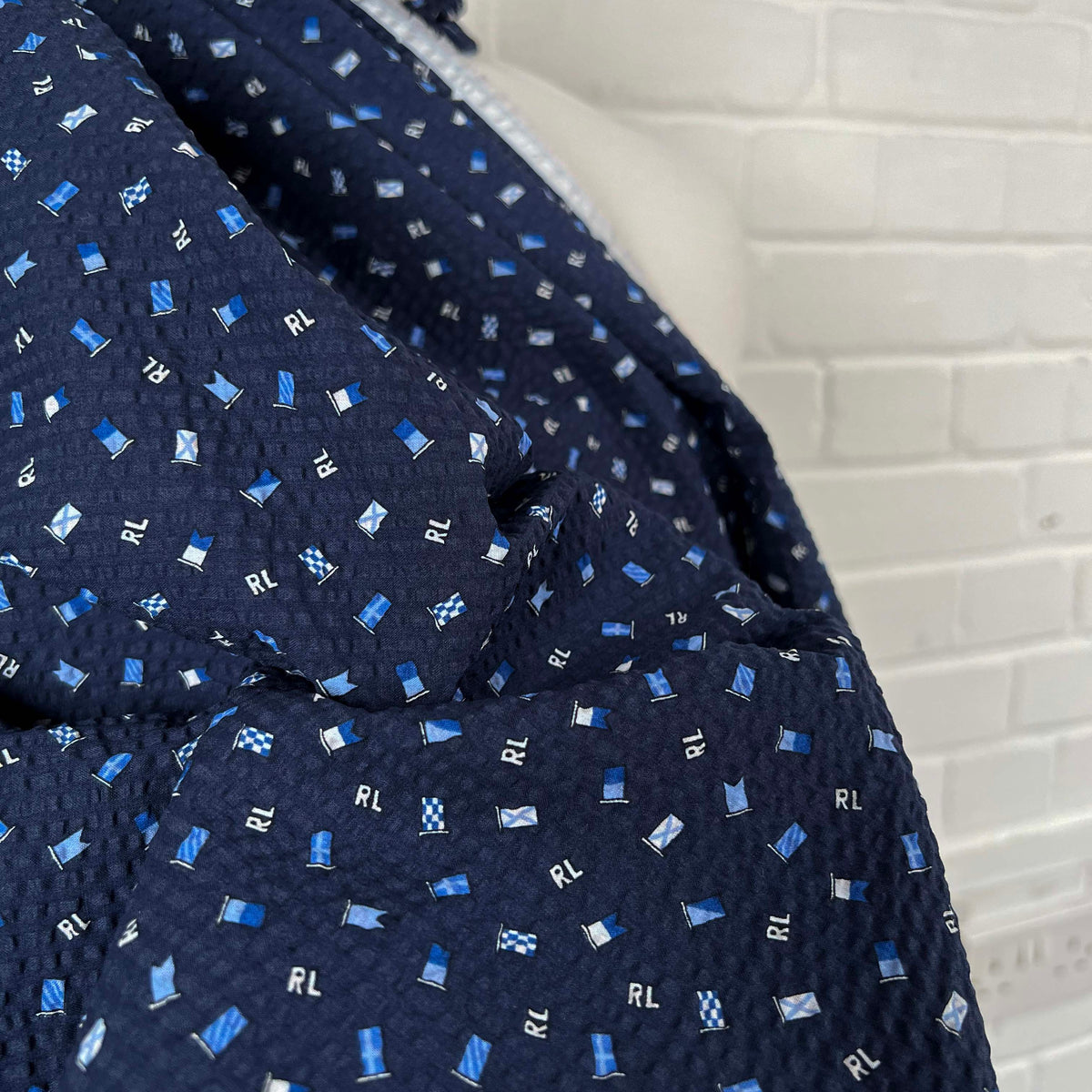 Seersucker Shirting - Signal Flags
