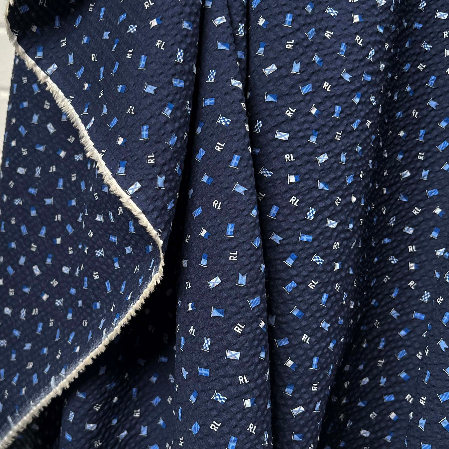 Seersucker Shirting - Signal Flags
