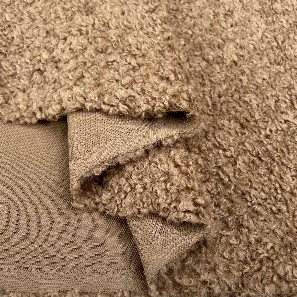 Sheepskin Heavy Boucle Camel Batch1 Fold