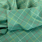 Shirtly James Green Yellow Red Checked Cotton Fabric CU