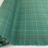 Shirtly James Green Yellow Red Checked Cotton Fabric Roll