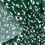Signature Viscose Aria Green White Abstract Dress Fabric Fold