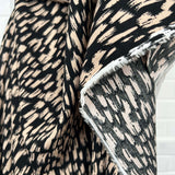 Signature Viscose Elodie Black Fawn Abstract Dress Fabric Fold