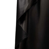 Italian Plain Dress Fabric Silks of Italy - Black Satin Hang