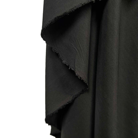 Matte Black Dress Fabric Silks of Italy - Nero Hang