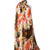 Cotton Silk Blend Floral Print Fabric Silks of Italy - Veneto Mannequin