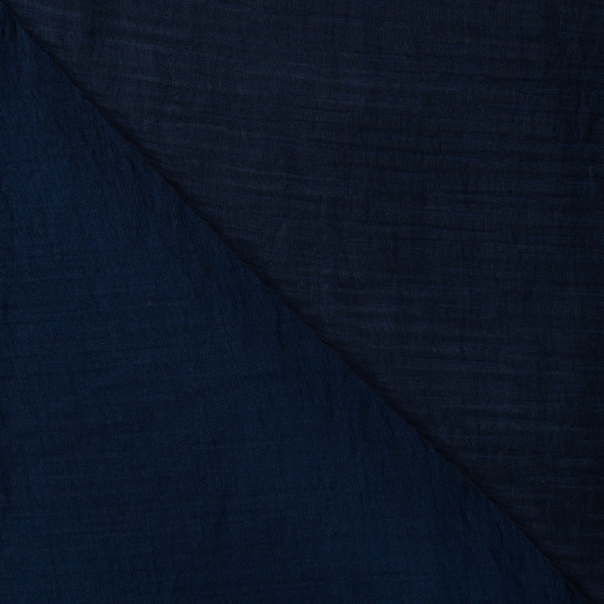 Tencel Ripple Navy Silky Smooth Woven Dress Fabric fabric, folded