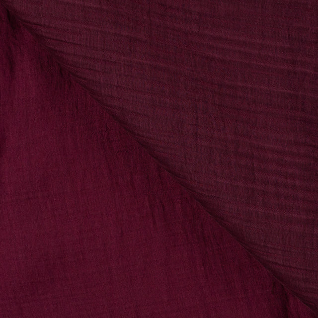 Tencel Ripple Wine Silky Smooth Woven Dress Fabric fabric, folded