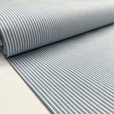 Skyline Denim Cotton Blue White Stripe Lightweight Woven Fabric Bolt