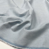 Skyline Denim Cotton Blue White Stripe Lightweight Woven Fabric CU
