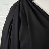 Smart Easy Polyester Viscose Elastane Black Stretch Woven Suiting Fabric Close Up