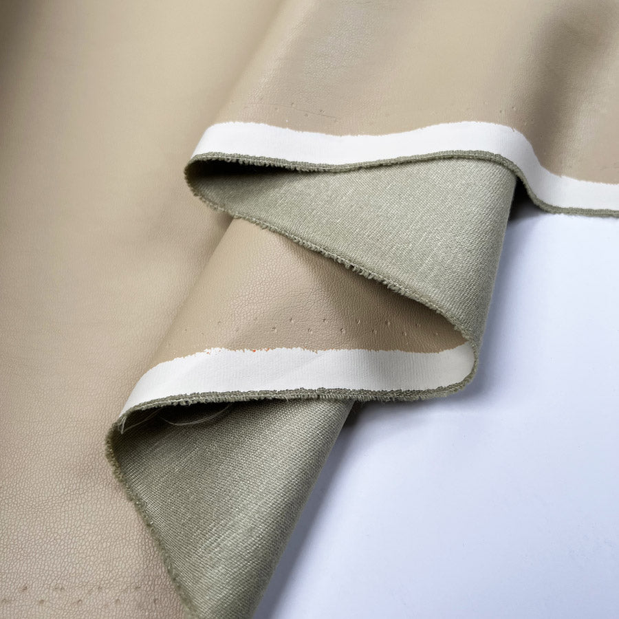 Soft Backed Faux Leather - Beige