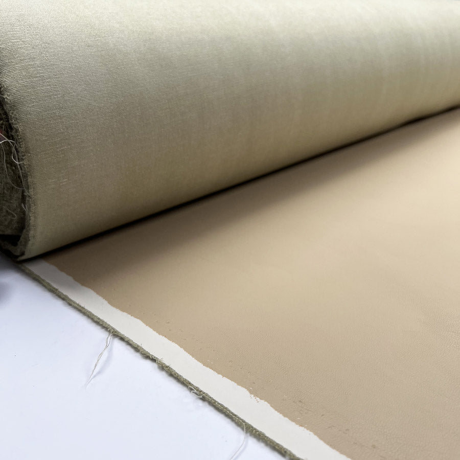 Soft Backed Faux Leather - Beige