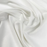 Soft White Viscose Jersey Plain Knitted Stretch Fabric CU