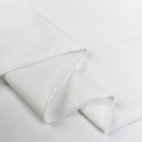 Soft White Viscose Jersey Plain Knitted Stretch Fabric Fold
