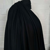 Herringbone Ex-Designer Italian Cotton Fabric Softly Spoken Black CU
