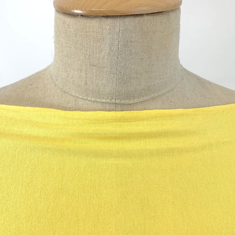 Spongle Yellow Viscose Lycra Knitted Jersey Fabric Neck