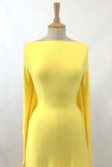 Spongle Yellow Viscose Lycra Knitted Jersey Fabric Mannequin