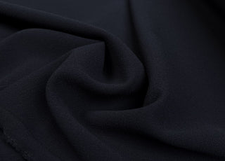 Stay Loose Wool Crepe Elastane Navy Stretch Suiting Fabric CU