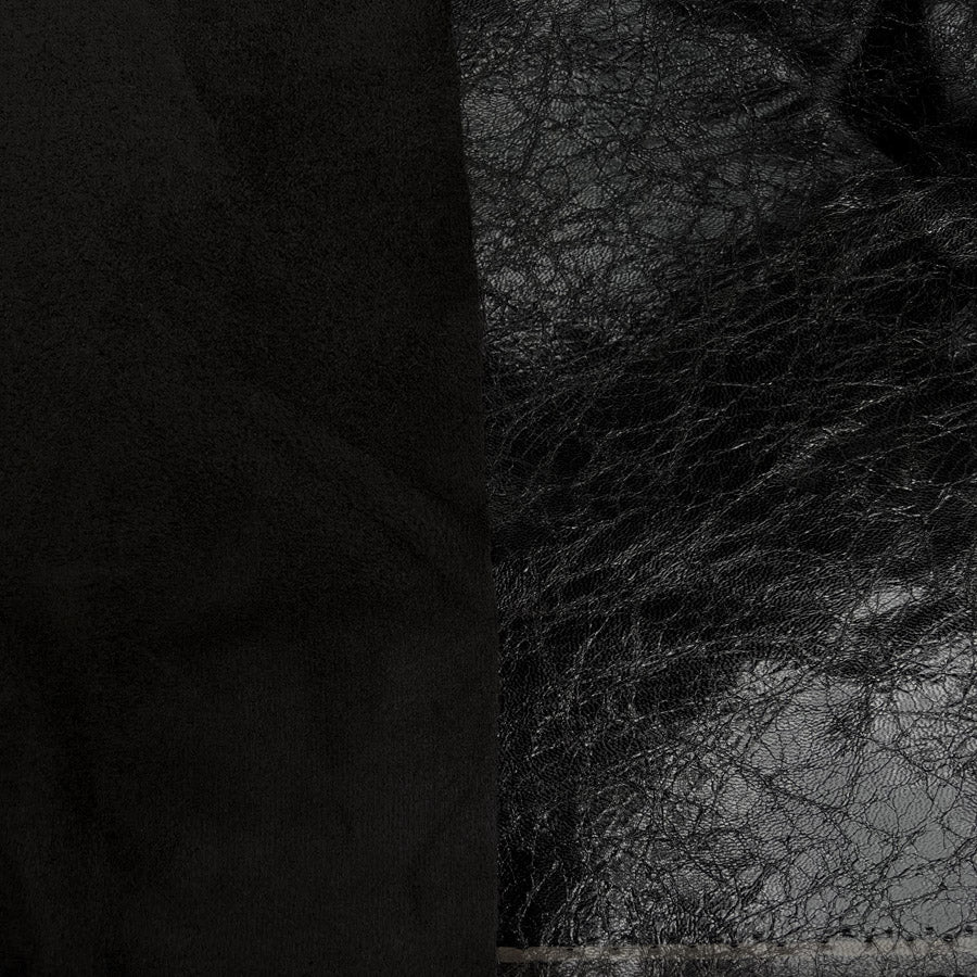 Stretch Faux Leather - Black