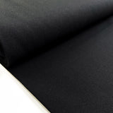 Polyester Viscose Elastane Suiting Fabric Stretch Twill Black Bolt