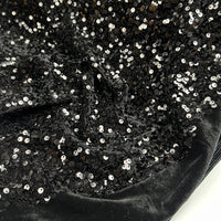 Stretch Velvet Noir - Sparkle