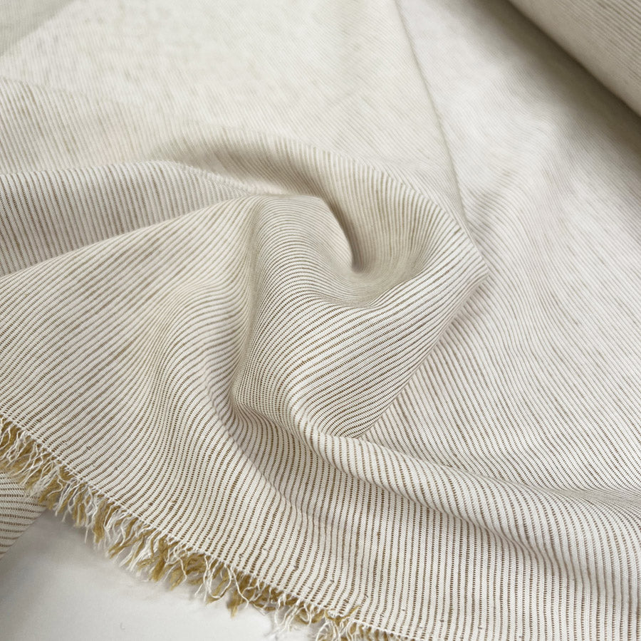 Stripeway Linen Mix - Mustard