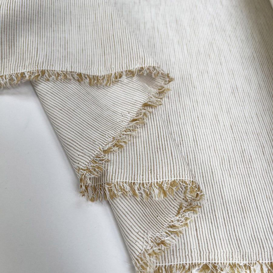 Stripeway Linen Mix - Mustard