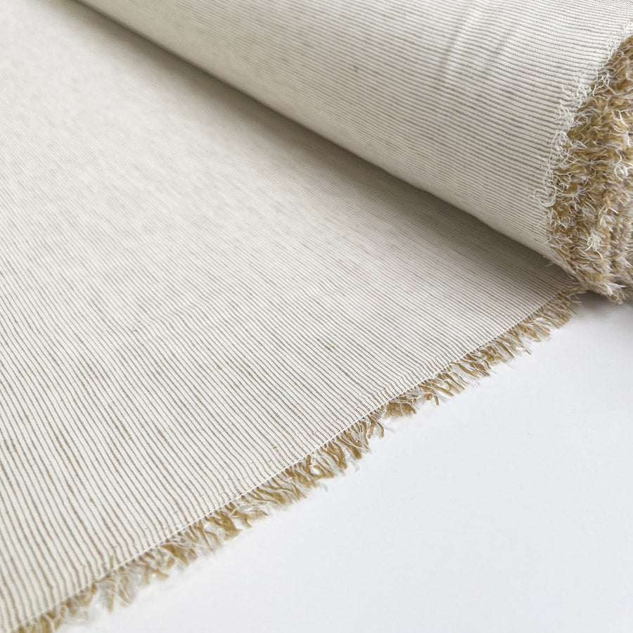 Stripeway Linen Mix - Mustard