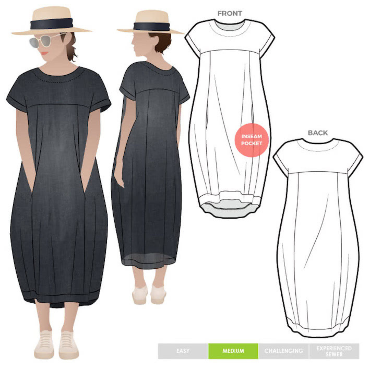 Style Arc - Sydney Designer Dress Pattern (UK 18-30)