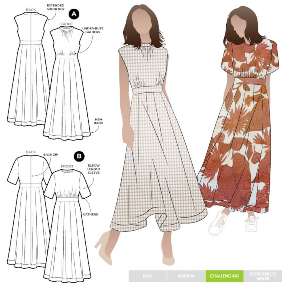 Style Arc - Trinnie Woven Dress Pattern (UK 4-16)