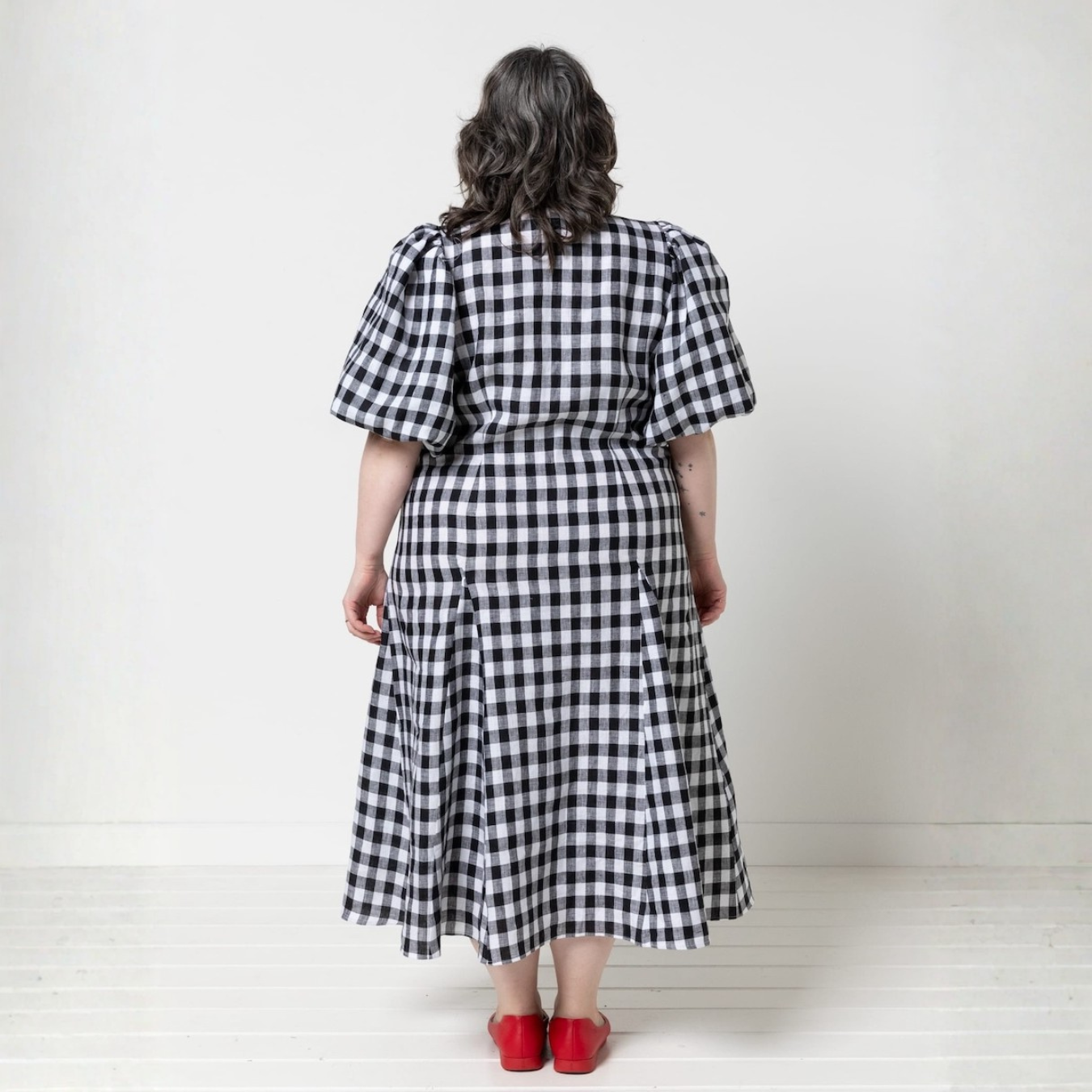 Style Arc Dallas Woven Shirt Dress Pattern Gingham Back