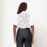 Style Arc Dallas Woven Shirt Dress Pattern White Back
