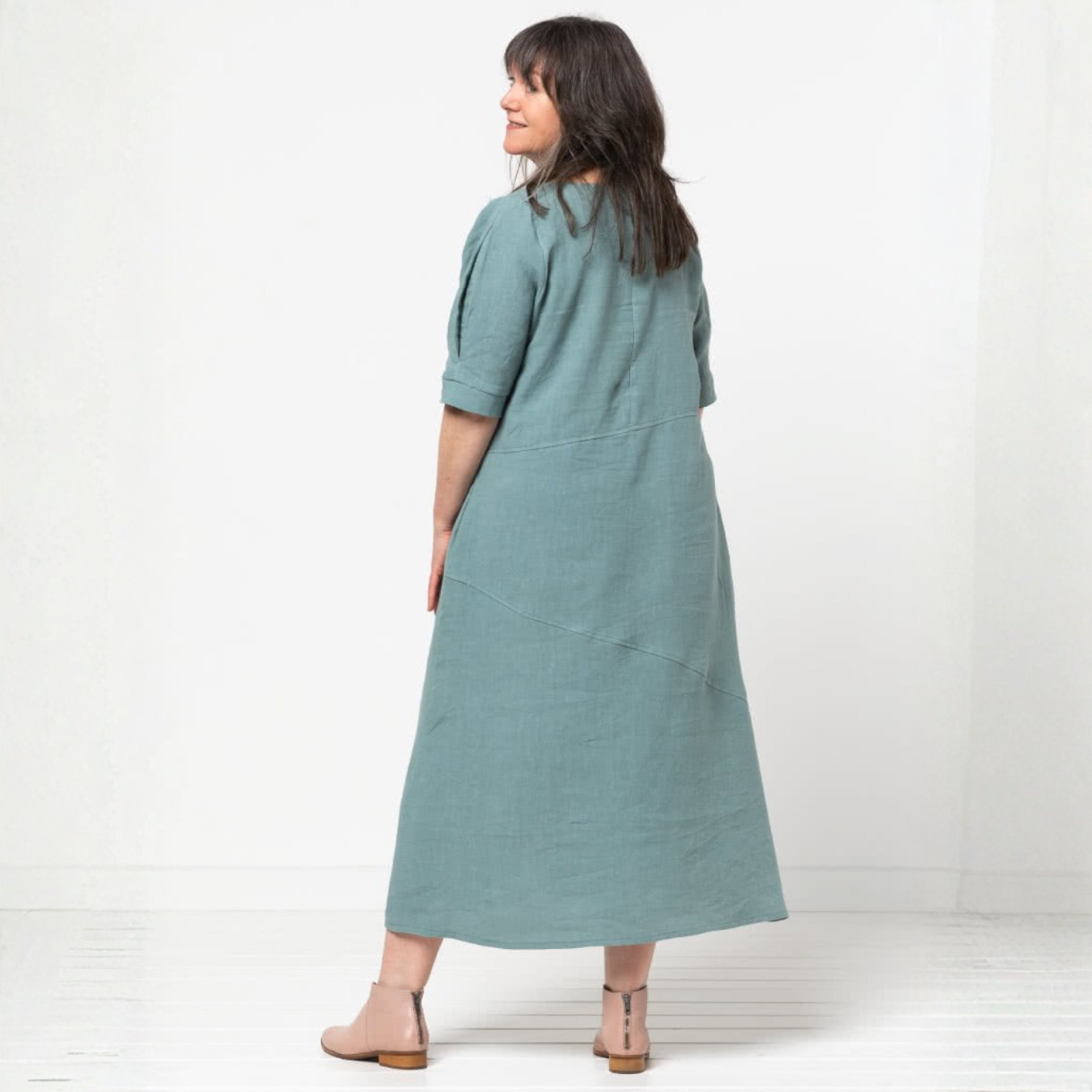 Style Arc Yvette Woven Dress Pattern Mint Back