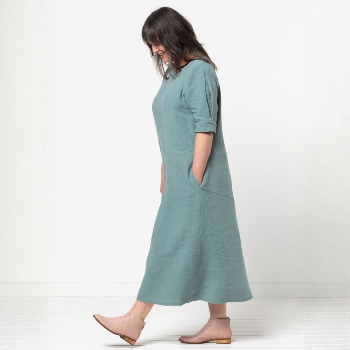 Style Arc Yvette Woven Dress Pattern Mint Side