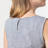 Style Arc Yvette Woven Dress Pattern Stripe Back Close